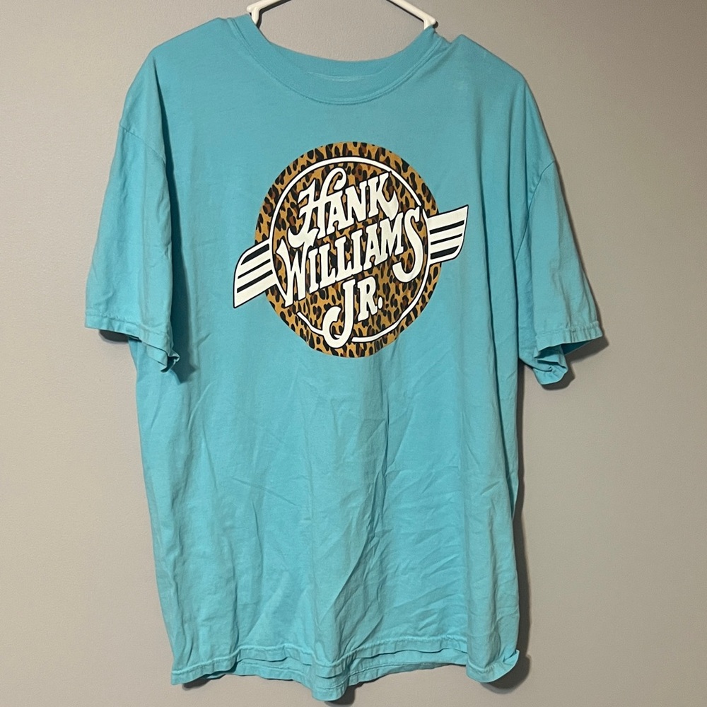 Blue Hank Williams Jr Concert Shirt XL